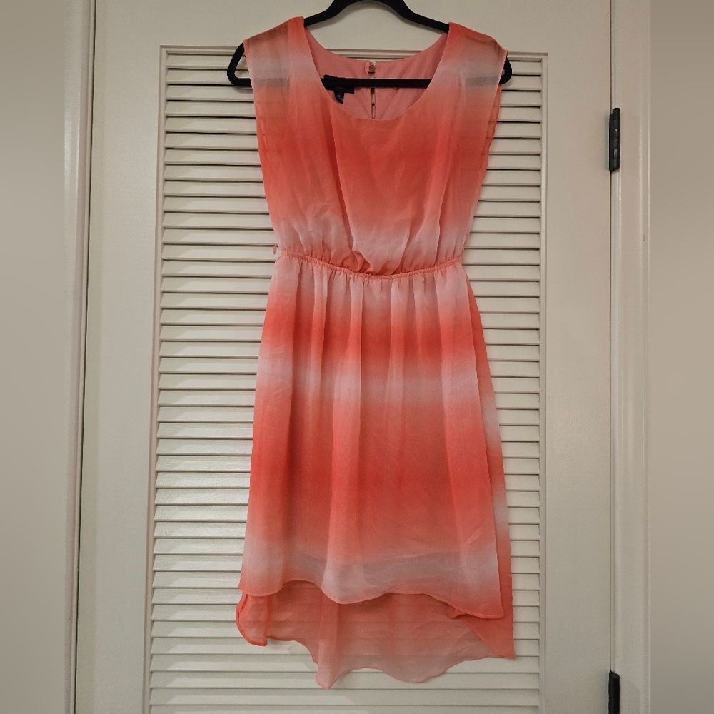 Iz Byer - (Juniors) Pink & White Sleeveless Dress With Lining
